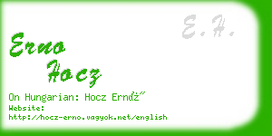 erno hocz business card